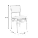 Ver imagem 2 de Cadeira Stela com Tela Sala de Jantar Premium Bege