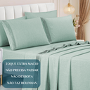 Ver imagem 5 de Conjunto de Lencol Casal Queen Size Marilyn 300 Fios Luxo e Conforto:verde