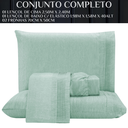 Ver imagem 6 de Conjunto de Lencol Casal Queen Size Marilyn 300 Fios Luxo e Conforto:verde