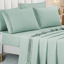Ver imagem 1 de Conjunto de Lencol Casal Queen Size Marilyn 300 Fios Luxo e Conforto:verde