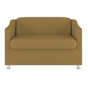 Ver imagem 3 de Kit 01 Poltrona Decorativa Tilla + Namoradeira Sala Espera Cor:capuccino