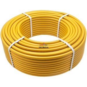 Tubo Pex 20mm Rolo com 100 Metros Multicamadas para Gás Amarelo Druck