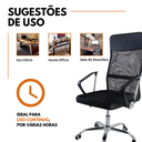 Ver imagem 3 de Cadeira de Escritório Nagano Tela Mesh Giratória - 2