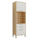 Ver imagem 2 de Torre Quente Syrah 2 Portas 2 Gavetas 100% Mdf Amêndoa/off White - Rio Doce