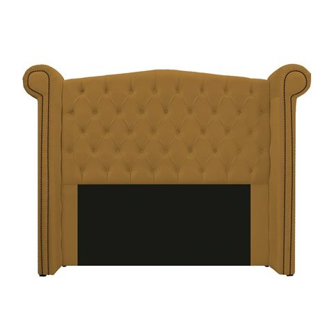 Cabeceira Madrid 100 cm Suede Mostarda