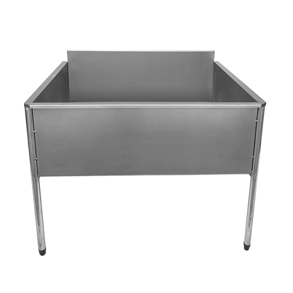 Tanque Aço Inox Com Espelho E Uma Cuba 142x71x45cm - 150x75x90cm - Brascool - 1