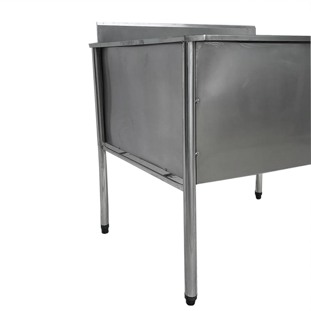 Tanque Aço Inox Com Espelho E Uma Cuba 142x71x45cm - 150x75x90cm - Brascool - 2