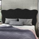 Ver imagem 2 de Cabeceira Casal Queen Cama Box 160cm Oregon I02 Veludo Preto - Mpozenato