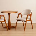 Ver imagem 2 de Cadeira Luiza Sala de Jantar com Braço Madeira Maciça Movellu Home