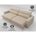 Ver imagem 3 de Sofá com Molas Ensacadas Retrátil e Reclinável Strike 2,00m Linhosoft com Carregador Usb -