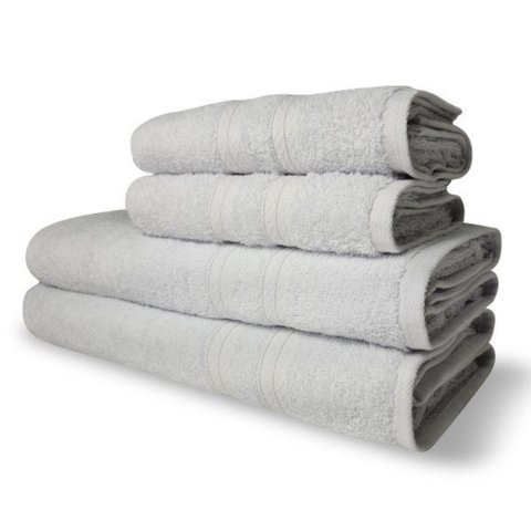Jogo de Toalhas Itália Soft 4 Pçs - 2 Banho e 2 Rosto 430g/m² 100% Algodão - Branco