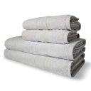 Ver imagem 1 de Jogo de Toalhas Itália Soft 4 Pçs - 2 Banho e 2 Rosto 430g/m² 100% Algodão - Branco