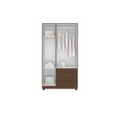 Ver imagem 3 de Guarda Roupa Slim 3 Portas 2 Gavetas Café Formimóveis