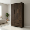 Ver imagem 2 de Guarda Roupa Slim 3 Portas 2 Gavetas Café Formimóveis
