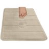 Tapete de Banheiro Super Soft Camesa Antiderrapante Macio Bege - 2