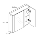Ver mais imagens de Espelheira para Banheiro com 2 Portas Branco com Design Moderno