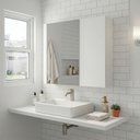 Ver imagem 1 de Espelheira para Banheiro com 2 Portas Branco com Design Moderno