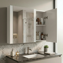 Ver imagem 3 de Espelheira para Banheiro com 2 Portas Branco com Design Moderno