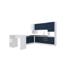 Ver imagem 2 de Cozinha de Canto Modulada Celeste Kappesberg 100% Mdf Branco/azul