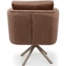 Poltrona Dana Base Giratória Eiffel Champagne Veludo Marrom Acobreado - CasaePoltrona - 7