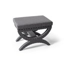 Ver imagem 1 de Puff Estofado com Tachas Channel Cinza Escuro - Straub Web