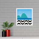 Ver imagem 1 de Quadro Quadrado Rio de Janeiro Corcovado- 33x33cm - com Vidro:moldura Preta