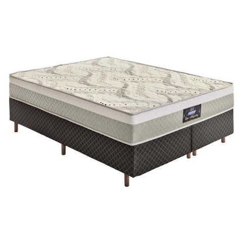 Cama Box Conjugado Queen com Colchão 158x62x198 Los Angeles Gazin Cr35327 Areia Marrom