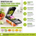 Ver imagem 2 de Cortador de Legumes Multifuncional 16 em 1 com Recipiente Fatiador Ralador Picador Cozinha Utimix
