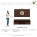 Ver imagem 6 de Rack Com Painel E Suporte Tv 65" Retrô Flórida Multimóveis V3134 Duna/Branco Duna/Branco