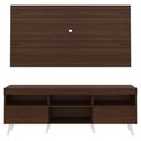Ver imagem 3 de Rack Com Painel E Suporte Tv 65" Retrô Flórida Multimóveis V3134 Duna/Branco Duna/Branco