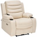 Ver imagem 7 de Poltrona Reclinável Elétrica com Massagem Porta Copos e USB Donatti L07 Couríssimo Bege - Lyam