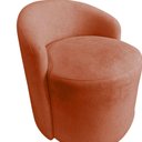 Ver imagem 5 de Poltrona Decorativa Yara Orgânica Veludo Terracota