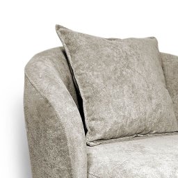 Poltrona Decorativa para Sala Quarto Aisha Orgânica - Élpis Móveis - Boucle Bege - 4