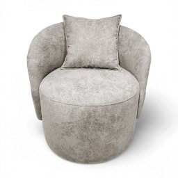 Poltrona Decorativa para Sala Quarto Aisha Orgânica - Élpis Móveis - Boucle Bege - 2