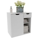 Ver imagem 1 de Gabinete de Banheiro 60 Cm 1 Porta 1 Gaveta Romana Branco