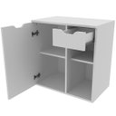 Ver imagem 3 de Gabinete de Banheiro 60 Cm 1 Porta 1 Gaveta Romana Branco