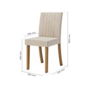 Ver imagem 3 de Kit 2 Cadeiras Estofadas para Mesa de Jantar Lily
