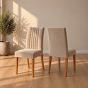 Ver imagem 1 de Kit 2 Cadeiras Estofadas para Mesa de Jantar Lily