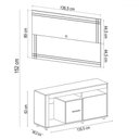 Ver imagem 3 de Rack com Painel para Tv até 55 Polegadas Sinfonia 2 Portas Mel/off White - Viero Móveis