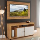 Ver imagem 1 de Rack com Painel para Tv até 55 Polegadas Sinfonia 2 Portas Mel/off White - Viero Móveis