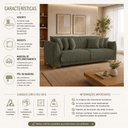 Ver imagem 5 de Sofá Living Nevada 2 Lugares 1,80m Linho Verde