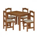 Ver imagem 2 de Mesa com 4 Cadeiras Pés Madeira Praiana Arauna
