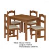 Mesa com 4 Cadeiras Pés Madeira Praiana Arauna - 4