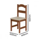 Ver imagem 3 de Mesa com 4 Cadeiras Pés Madeira Praiana Arauna