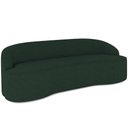 Ver imagem 1 de Sofá 3 Lugares Curvo Sala de Estar Living Lótus D02 Linho Verde Musgo 210 cm C-117 - Lyam Decor