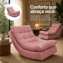 Ver imagem 6 de Poltrona Balance Exclusiva Bouclé Premium de Luxo com Leve Balanço para Sala Quarto e Área de Leitur