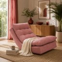 Ver imagem 1 de Poltrona Balance Exclusiva Bouclé Premium de Luxo com Leve Balanço para Sala Quarto e Área de Leitur