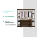 Ver imagem 7 de Guarda Roupa Solteiro 6 Portas com Escrivaninha e Painel de TV 55 Polegadas Vega Legno Carraro