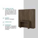 Ver imagem 6 de Guarda Roupa Solteiro 6 Portas com Escrivaninha e Painel de TV 55 Polegadas Vega Legno Carraro