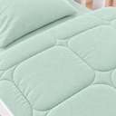 Ver imagem 3 de Kit de Berço 03 Pçs Malha 100% Algodão Verde Claro
